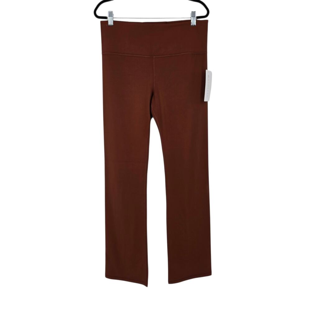 NWT Athleta Rust Orange Elation High Rise Straight Leg Compression Pants Size L
